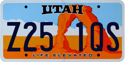 UT license plate Z251QS