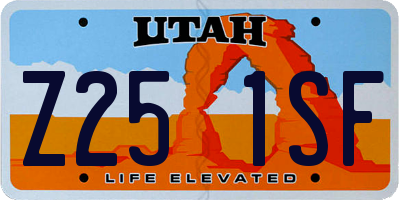 UT license plate Z251SF