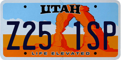UT license plate Z251SP
