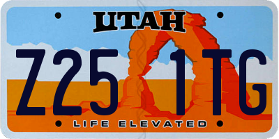 UT license plate Z251TG