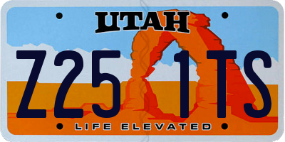 UT license plate Z251TS