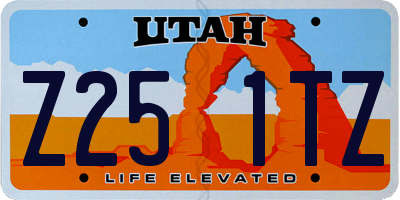 UT license plate Z251TZ