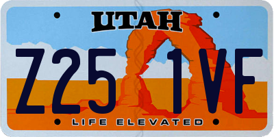 UT license plate Z251VF