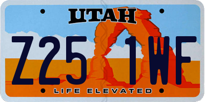 UT license plate Z251WF