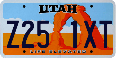 UT license plate Z251XT