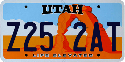 UT license plate Z252AT