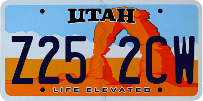 UT license plate Z252CW