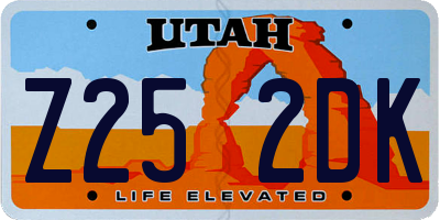 UT license plate Z252DK