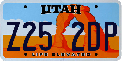 UT license plate Z252DP
