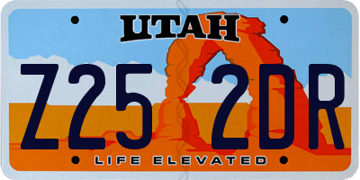 UT license plate Z252DR