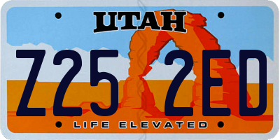 UT license plate Z252ED