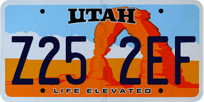 UT license plate Z252EF