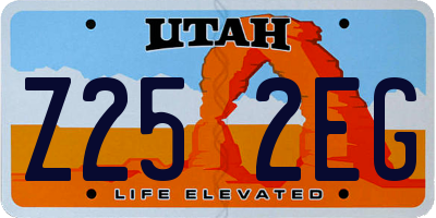 UT license plate Z252EG