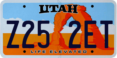 UT license plate Z252ET