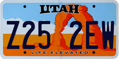 UT license plate Z252EW