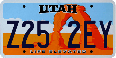 UT license plate Z252EY