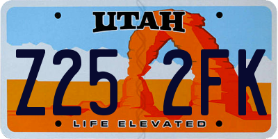 UT license plate Z252FK