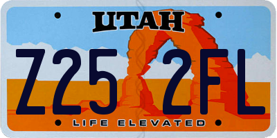 UT license plate Z252FL