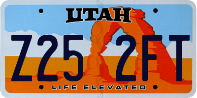 UT license plate Z252FT