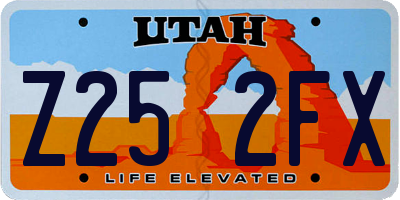UT license plate Z252FX