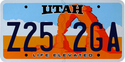 UT license plate Z252GA