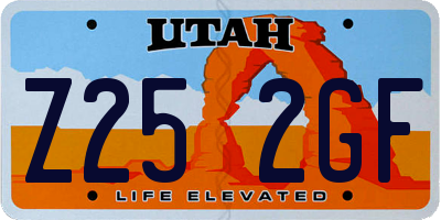 UT license plate Z252GF