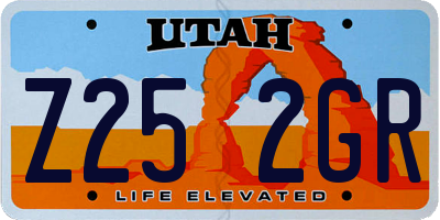 UT license plate Z252GR