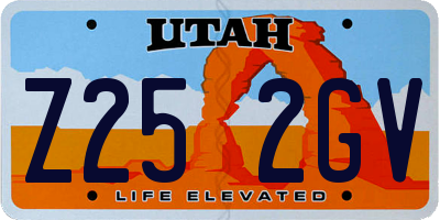 UT license plate Z252GV