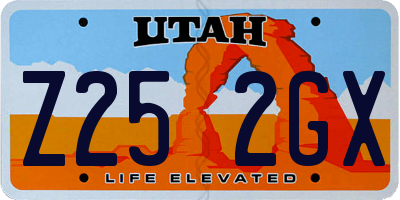 UT license plate Z252GX