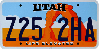 UT license plate Z252HA