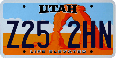 UT license plate Z252HN