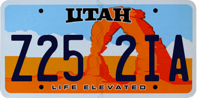 UT license plate Z252IA