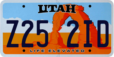 UT license plate Z252ID