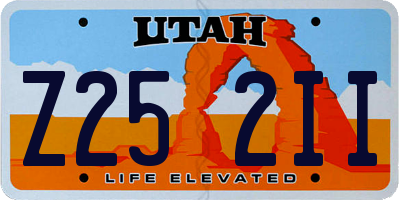 UT license plate Z252II