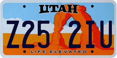 UT license plate Z252IU