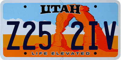 UT license plate Z252IV