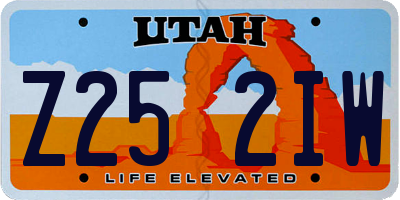 UT license plate Z252IW