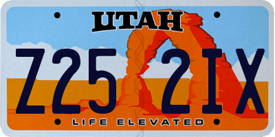 UT license plate Z252IX