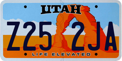 UT license plate Z252JA