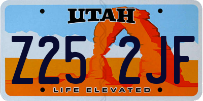 UT license plate Z252JF