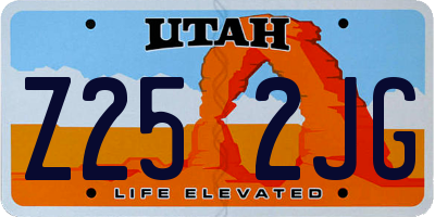UT license plate Z252JG