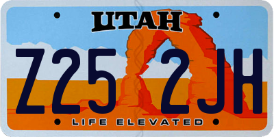 UT license plate Z252JH