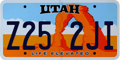 UT license plate Z252JI