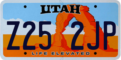 UT license plate Z252JP