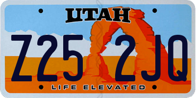 UT license plate Z252JQ