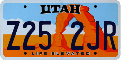 UT license plate Z252JR