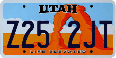 UT license plate Z252JT