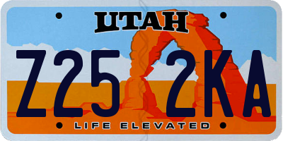 UT license plate Z252KA