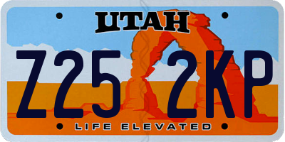 UT license plate Z252KP