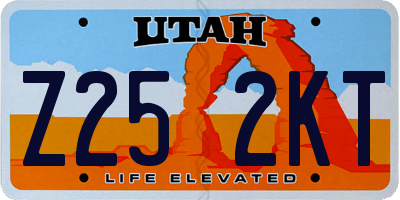 UT license plate Z252KT